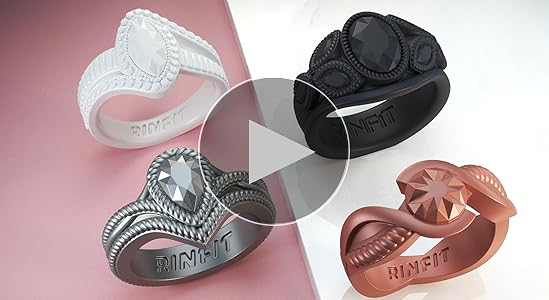 Rinfit シリコンリング　Size４ Amazon.com: Rinfit Silicone Rings for Women - Womens Wedding